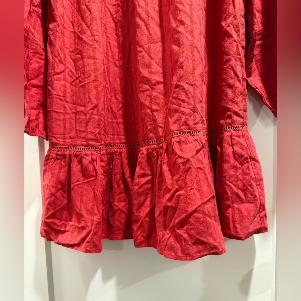 Lost + Wander Red Ruffled Sundress Size Small - Picture 4 of 7